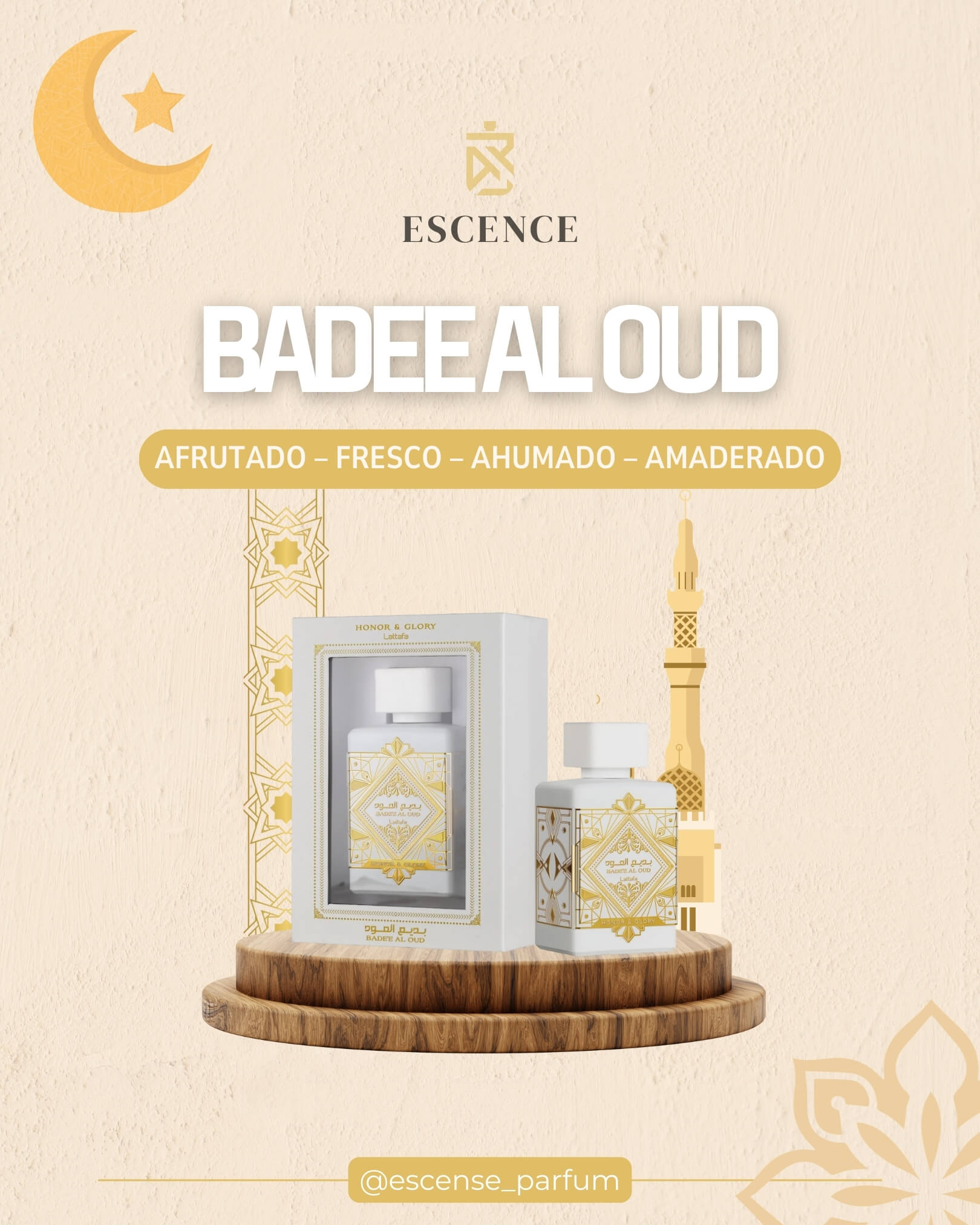 Perfume para hombre BADEE AL OUD con su caja original