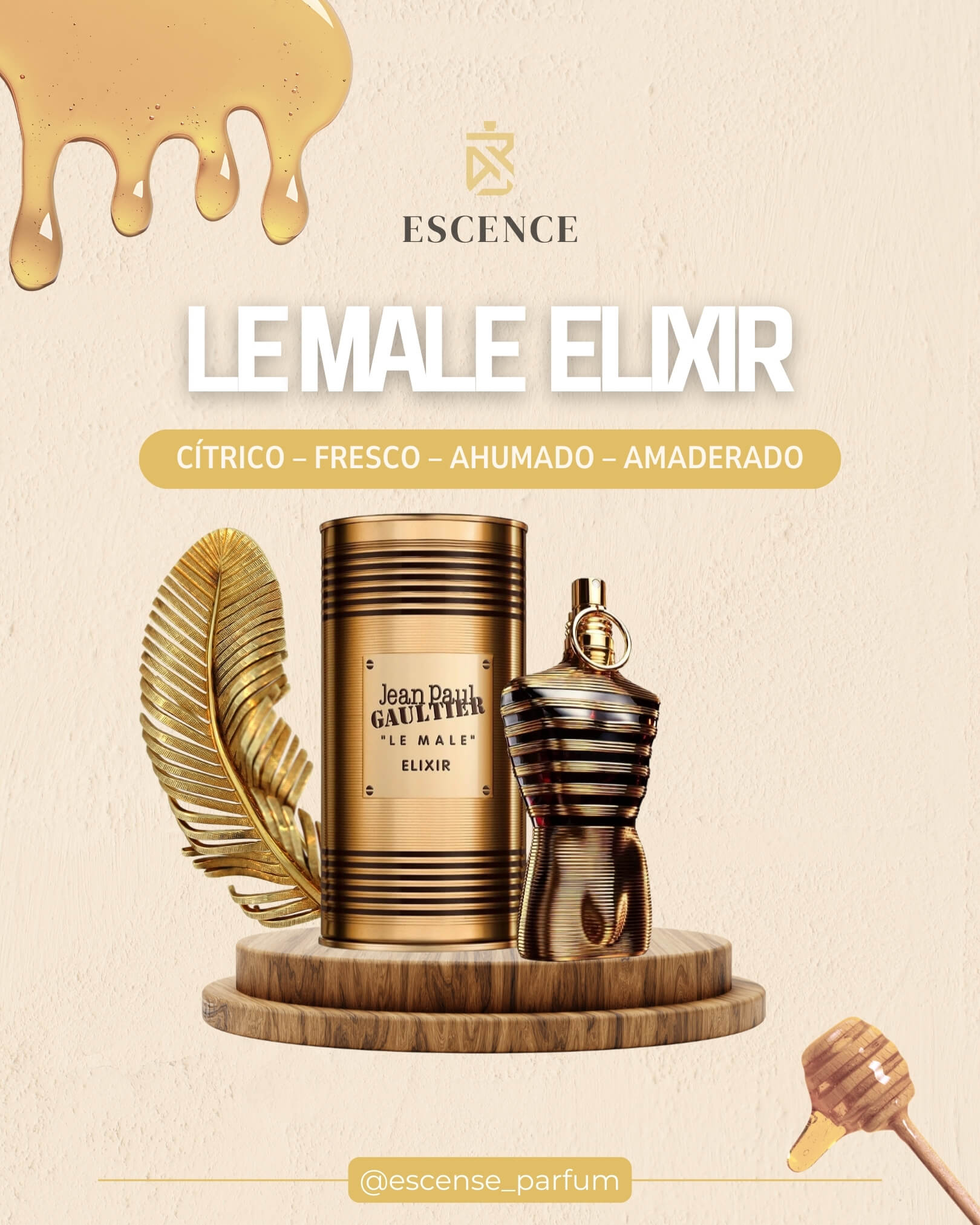 Perfume para hombre LE MALE ELIXIR con su caja original